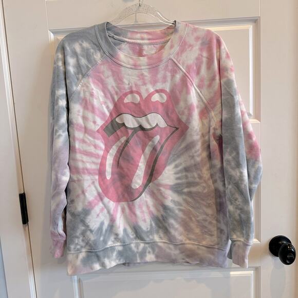 ROLLING STONES American Eagle Outfitters Tailgate Tie Dye Sweatshirt - Picture 1 of 5